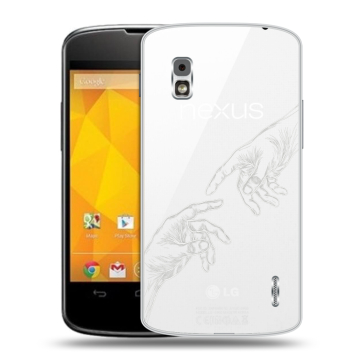 Пластиковый чехол на LG Google Nexus 4 с принтом Сотворение мира