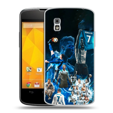 Пластиковый чехол на LG Google Nexus 4 с принтом Реал Роналдо