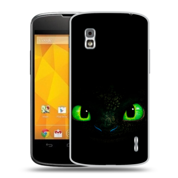 Пластиковый чехол на LG Google Nexus 4 с принтом Как приручить дракона