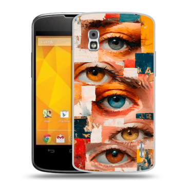 Пластиковый чехол на LG Google Nexus 4 с принтом Модный принт