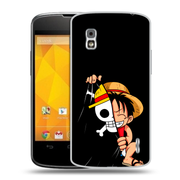 Пластиковый чехол на LG Google Nexus 4 с принтом One Piece Ван Пис