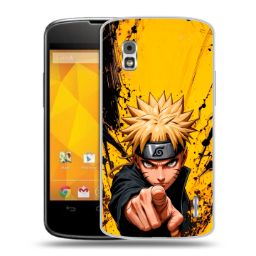 Пластиковый чехол на LG Google Nexus 4 с принтом Naruto Наруто