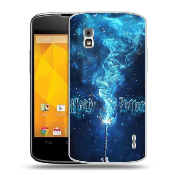 Пластиковый чехол на LG Google Nexus 4 с принтом Harry Potter Гарри Поттер