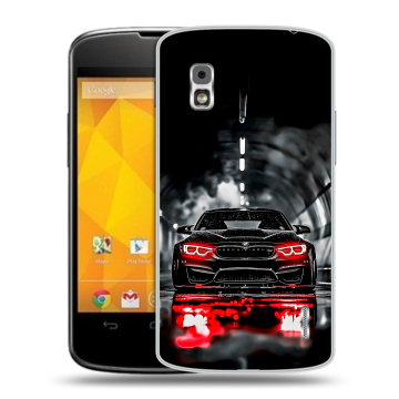 Пластиковый чехол на LG Google Nexus 4 с принтом BMW БМВ