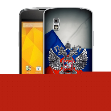 Пластиковый чехол на LG Google Nexus 4 с принтом Флаг России