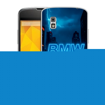 Пластиковый чехол на LG Google Nexus 4 с принтом BMW БМВ
