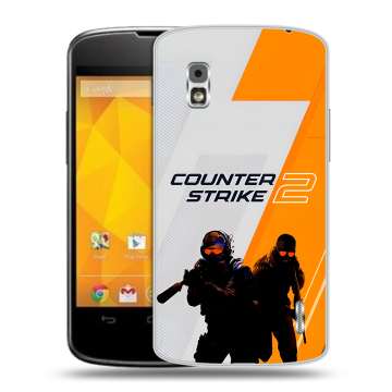 Пластиковый чехол на LG Google Nexus 4 с принтом Counter Strike
