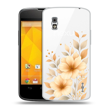 Пластиковый чехол на LG Google Nexus 4 с принтом для девушки