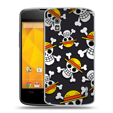 Пластиковый чехол на LG Google Nexus 4 с принтом One Piece Ван Пис