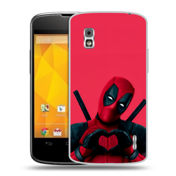 Пластиковый чехол на LG Google Nexus 4 с принтом Дедпул Deadpool Пластиковый чехол на LG Google Nexus 4 с принтом Дедпул Deadpool