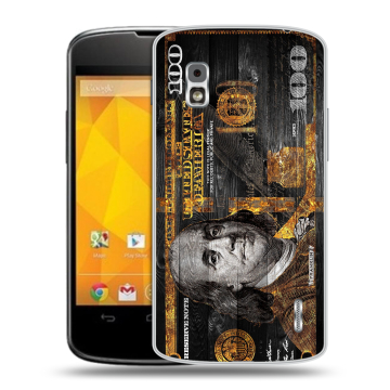 Пластиковый чехол на LG Google Nexus 4 с принтом Доллар деньги