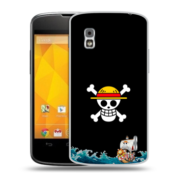 Пластиковый чехол на LG Google Nexus 4 с принтом One Piece Ван Пис