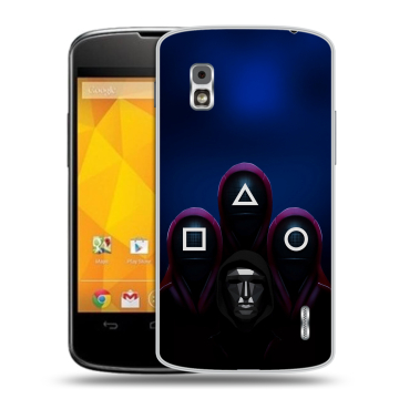Пластиковый чехол на LG Google Nexus 4 с принтом Игра Кальмара
