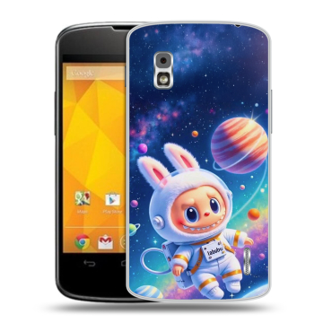 Пластиковый чехол на LG Google Nexus 4 с принтом Labubu Лабубу