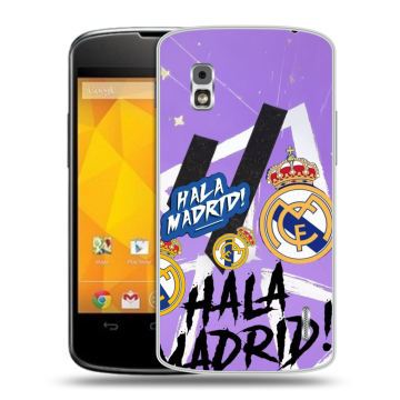 Пластиковый чехол на LG Google Nexus 4 с принтом Real Madrid Реал Мадрид
