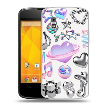 Пластиковый чехол на LG Google Nexus 4 с принтом Y2K