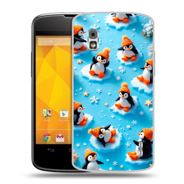 Пластиковый чехол на LG Google Nexus 4 с принтом Новый год