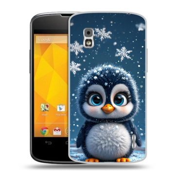 Пластиковый чехол на LG Google Nexus 4 с принтом Новый год