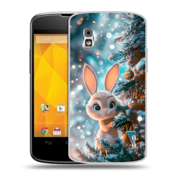 Пластиковый чехол на LG Google Nexus 4 с принтом Новый год