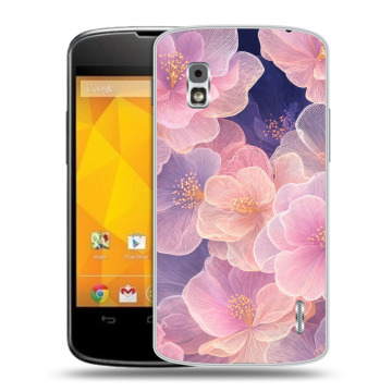 Пластиковый чехол на LG Google Nexus 4 с принтом женский