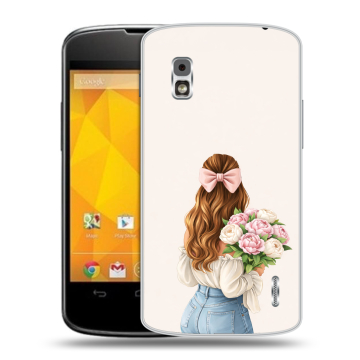 Пластиковый чехол на LG Google Nexus 4 с принтом женский