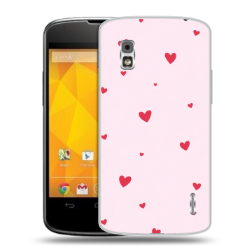 Пластиковый чехол на LG Google Nexus 4 с принтом для девочек