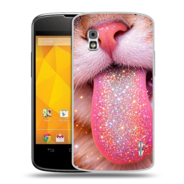 Пластиковый чехол на LG Google Nexus 4 с принтом для девочек
