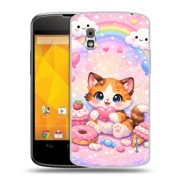 Пластиковый чехол на LG Google Nexus 4 с принтом для девочек
