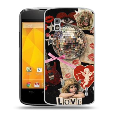 Пластиковый чехол на LG Google Nexus 4 с принтом для девочек