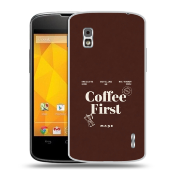 Пластиковый чехол на LG Google Nexus 4 с принтом женский