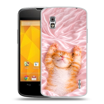 Пластиковый чехол на LG Google Nexus 4 с принтом женский