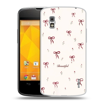 Пластиковый чехол на LG Google Nexus 4 с принтом для девочек