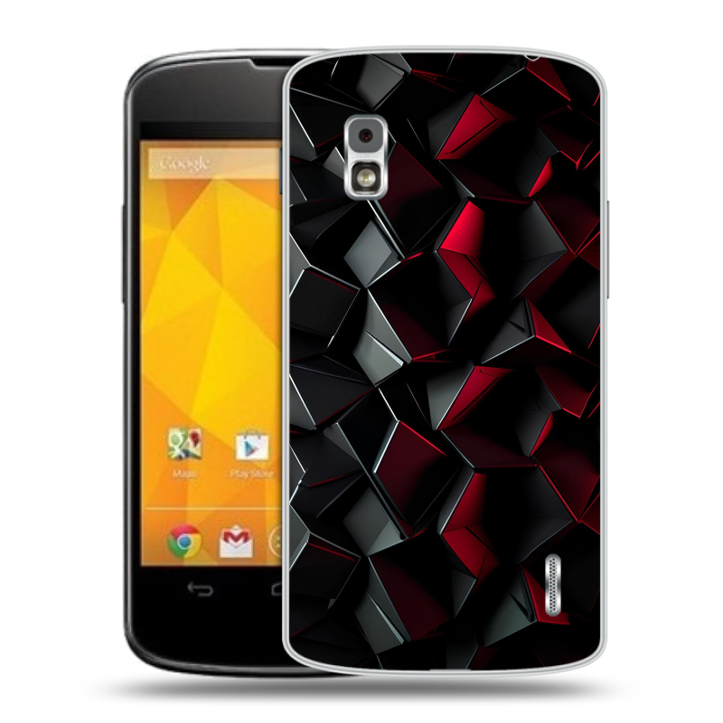 Пластиковый чехол на LG Google Nexus 4 с принтом Абстракция Пластиковый чехол на LG Google Nexus 4 с принтом Абстракция