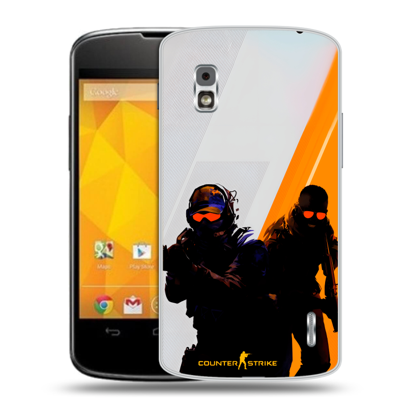 Пластиковый чехол на LG Google Nexus 4 с принтом Контер страйк Counter strike Пластиковый чехол на LG Google Nexus 4 с принтом Контер страйк Counter strike
