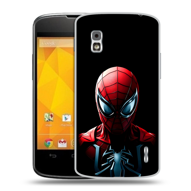 Пластиковый чехол на LG Google Nexus 4 с принтом Spiderman Человек паук Пластиковый чехол на LG Google Nexus 4 с принтом Spiderman Человек паук