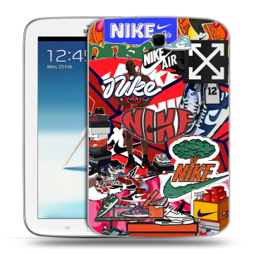 Силиконовый чехол на Samsung Galaxy Note 8.0 с принтом Найк Nike яркий