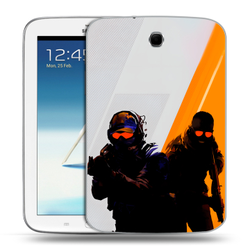 Силиконовый чехол на Samsung Galaxy Note 8.0 с принтом Контер страйк Counter strike