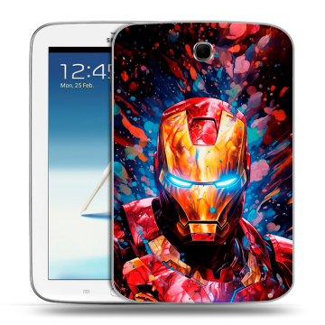Силиконовый чехол на Samsung Galaxy Note 8.0 с принтом Железный человек Ironman