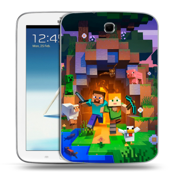 Силиконовый чехол на Samsung Galaxy Note 8.0 с принтом Майнкрафт Minecraft Силиконовый чехол на Samsung Galaxy Note 8.0 с принтом Майнкрафт Minecraft