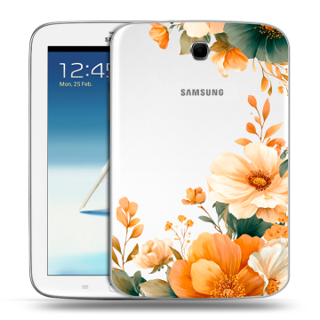 Силиконовый чехол на Samsung Galaxy Note 8.0 с принтом Цветы принт Силиконовый чехол на Samsung Galaxy Note 8.0 с принтом Цветы принт