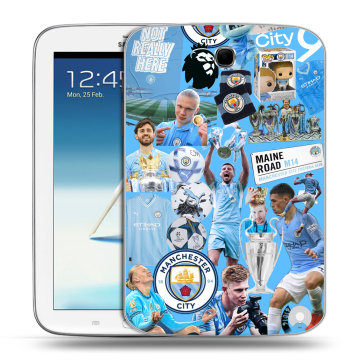Силиконовый чехол на Samsung Galaxy Note 8.0 с принтом Man City Манчестер Сити