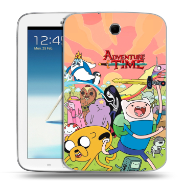 Силиконовый чехол на Samsung Galaxy Note 8.0 с принтом Adventure time Время приключений