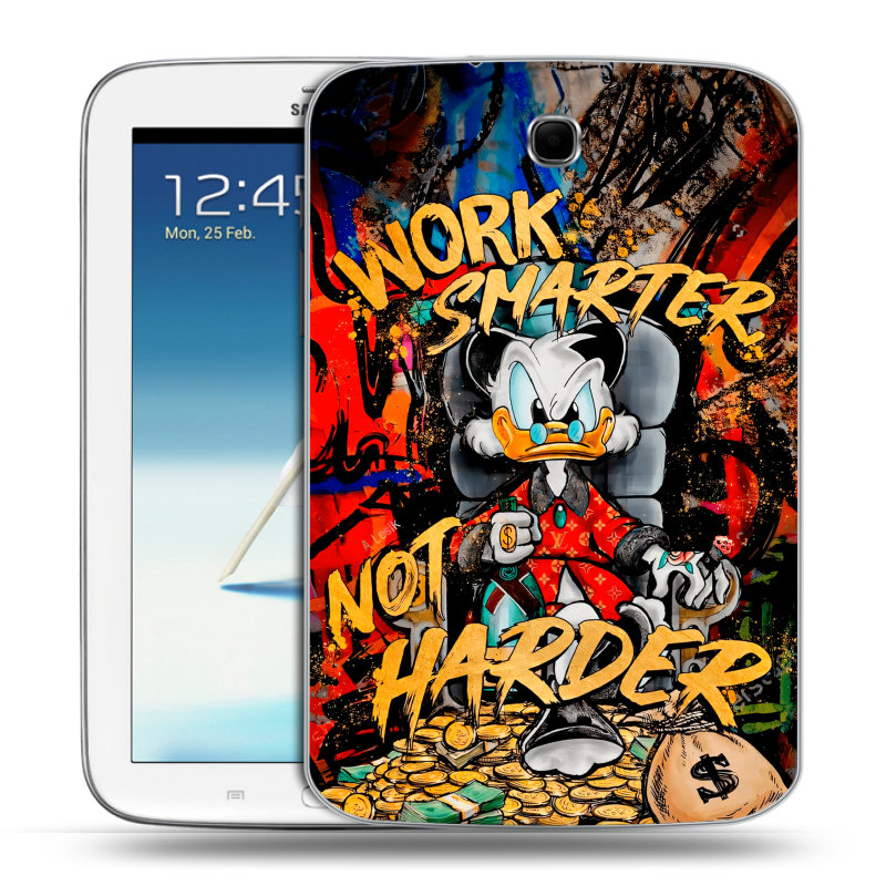 Силиконовый чехол на Samsung Galaxy Note 8.0 с принтом Дональд Дак Деньги Силиконовый чехол на Samsung Galaxy Note 8.0 с принтом Дональд Дак Деньги