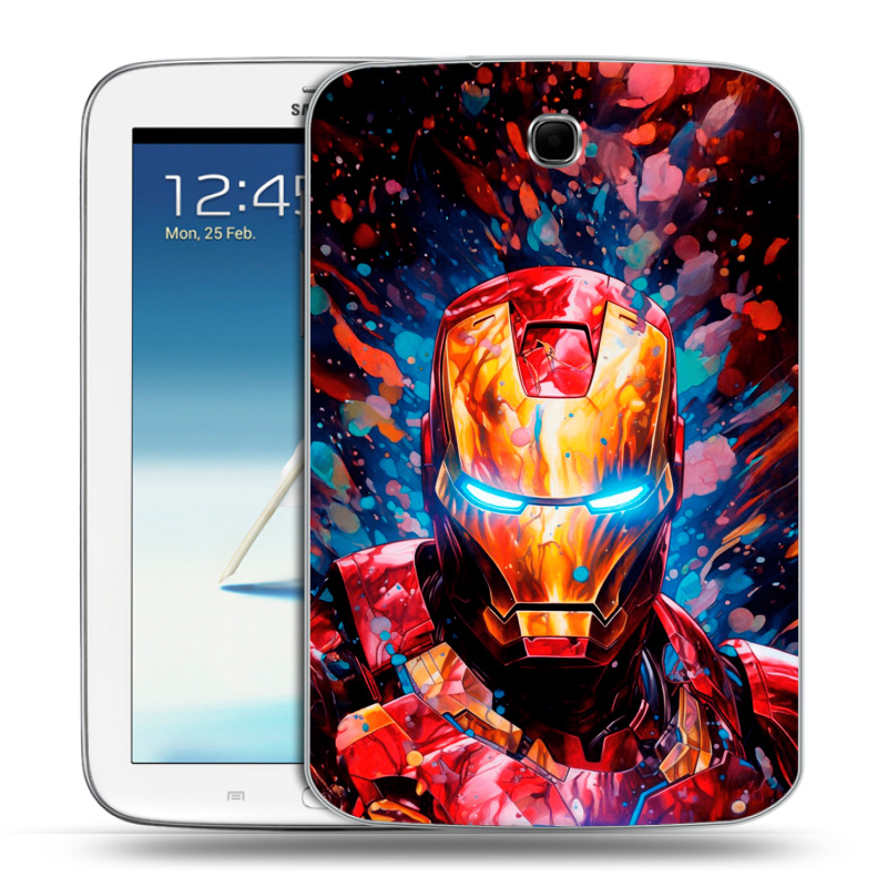 Силиконовый чехол на Samsung Galaxy Note 8.0 с принтом Железный человек Ironman Силиконовый чехол на Samsung Galaxy Note 8.0 с принтом Железный человек Ironman