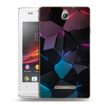 Силиконовый чехол на Sony Xperia E с принтом Геометрия неона Силиконовый чехол на Sony Xperia E с принтом Геометрия неона