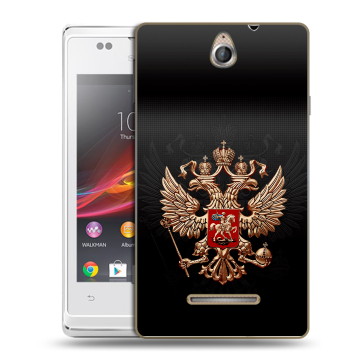 Силиконовый чехол на Sony Xperia E с принтом Герб России Силиконовый чехол на Sony Xperia E с принтом Герб России