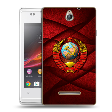 Силиконовый чехол на Sony Xperia E с принтом Герб СССР Силиконовый чехол на Sony Xperia E с принтом Герб СССР