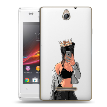 Силиконовый чехол на Sony Xperia E с принтом Женские принты Силиконовый чехол на Sony Xperia E с принтом Женские принты
