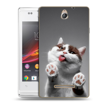 Силиконовый чехол на Sony Xperia E с принтом Коты Силиконовый чехол на Sony Xperia E с принтом Коты
