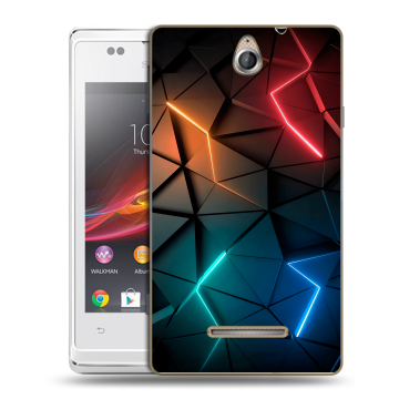 Силиконовый чехол на Sony Xperia E с принтом Абстракция неон Силиконовый чехол на Sony Xperia E с принтом Абстракция неон